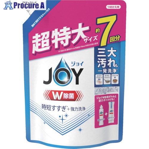 P＆G ジョイ W除菌 食器用洗剤 詰め替え 超特大 910ml 402336 1個 ▼454-9606【代引決済不可】