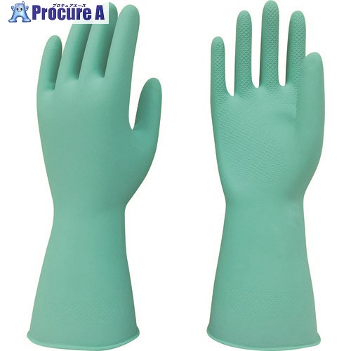 トワロン 天然ゴム手袋 天然ゴム中あつ手 グリーン L 229-L 1双 ▼857-1462【代引決済不可】
