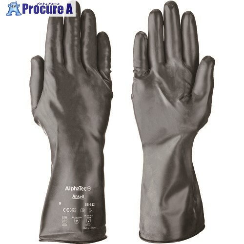 Ansell 耐薬品手袋 アルファテック 38-612 XLサイズ 38-612-10 1双 ▼858-0712【代引決済不可】