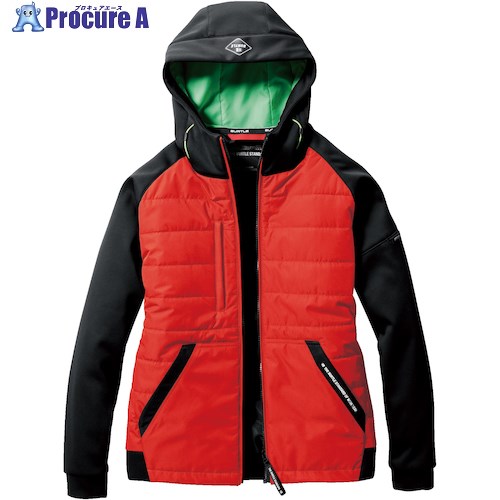 BURTLE TC防風フーディジャケット(ユニセックス) 3210-98-M カーディナル 3210-98-M 1着 ▼425-1994【代引決済不可】