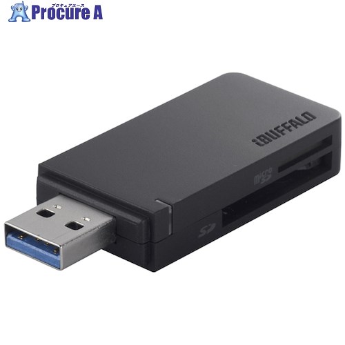 BUFFALO 高速カードリーダー/ライター USB3.0＆ターボPC EX対応モデル ブラック BSCR26TU3BK 1個 ▼459-4832【代引決済不可】 その1