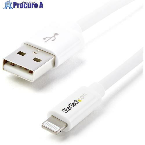 StarTech Lightningケーブル/USB-A/1m/480Mbps/Apple MFi認証/ホワイト/iPhone 充電 対応 USBLT1MW 1袋 ▼538-9720