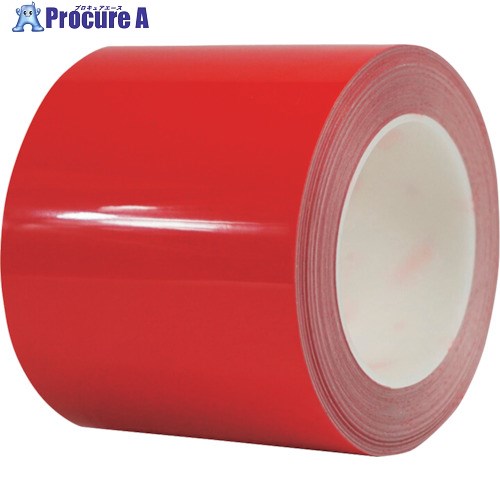 セーフラン 耐摩耗ラインテープ 幅100mm×22m 赤 15636 1巻 ■▼253-0568【代引決済不可】【送料都度見積】