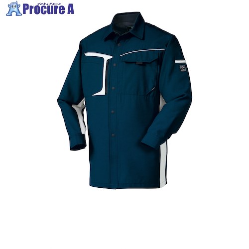 クロダルマ 長袖シャツ ネイビー L 25598-11-L 1着 ■▼438-4929【代引決済不可】【送料都度見積】