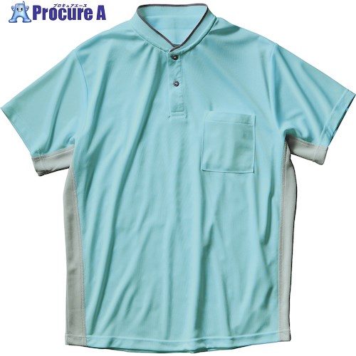 クロダルマ 半袖ポロシャツ サックス 3L 26475-19-3L 1着 ■▼552-3424【代引決済不可】【送料都度見積】