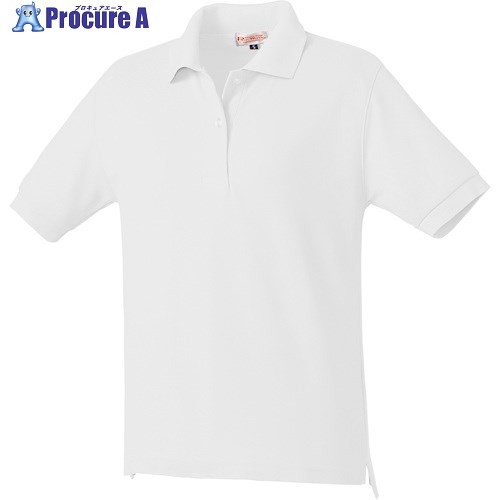 クロダルマ レディース半袖ポロシャツ(脇スリット) ホワイト L 26441L-90-L 1着 ■▼552-5007 【送料都度見積】