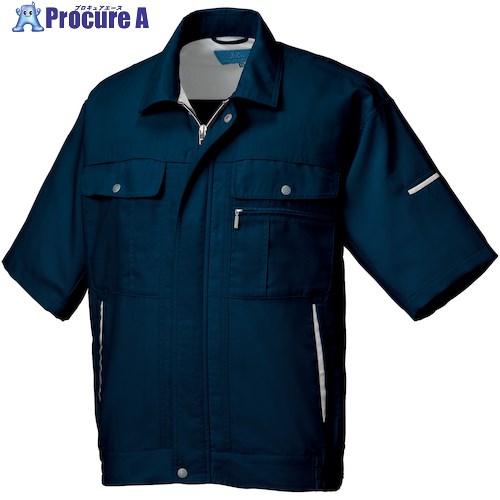 クロダルマ 半袖ジャンパー ネイビー EL 266181-11-EL 1着 ■▼553-9076 【送料都度見積】