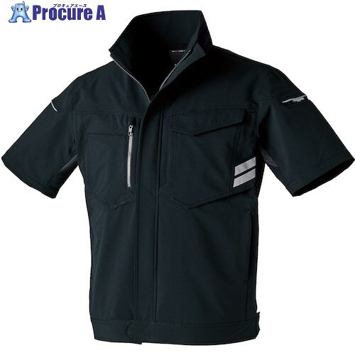 クロダルマ 半袖ジャンパー ブラック L 266801-49-L 1着 ■▼554-2096 【送料都度見積】