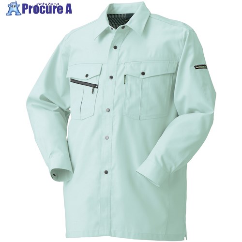 クロダルマ 長袖シャツ(脇スリット) パウダーブルー S 25580-85-S 1着 ■▼558-3555【代引決済不可】【送料都度見積】