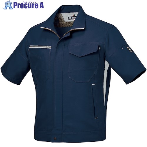 クロダルマ 半袖ジャンパー ネイビー 4L 266681-11-4L 1着 ■▼559-3057【代引決済不可】【送料都度見積】