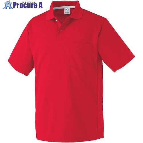 クロダルマ 半袖ポロシャツ レッド 4L 26446-70-4L 1着 ■▼560-0873 【送料都度見積】