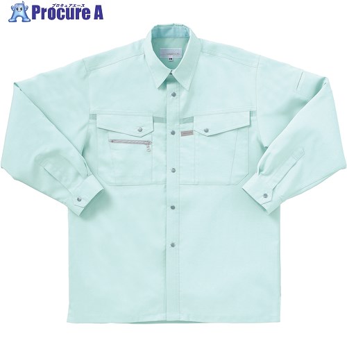 クロダルマ 長袖シャツ ミントブルー 4L 25541-15-4L 1着 ■▼568-6850【代引決済不可】【送料都度見積】