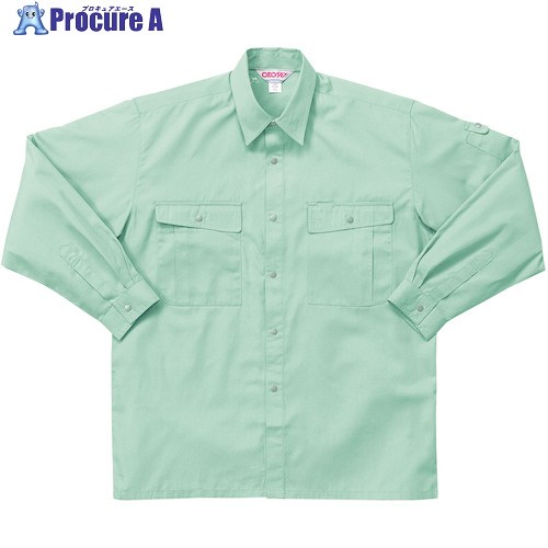 クロダルマ 長袖シャツ ライトグリーン EL 2540-89-EL 1着 ■▼568-9472【代引決済不可】【送料都度見積】