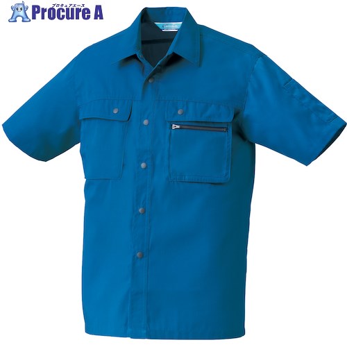 クロダルマ 半袖シャツ ブルー LL 26371-10-LL 1着 ■▼569-0812 【送料都度見積】