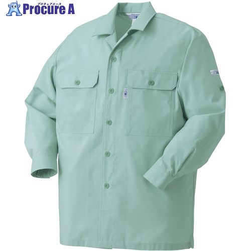 クロダルマ 長袖開衿シャツ ライトアクアグリン L 2545-800-L 1着 ■▼569-2833【代引決済不可】【送料都度見積】