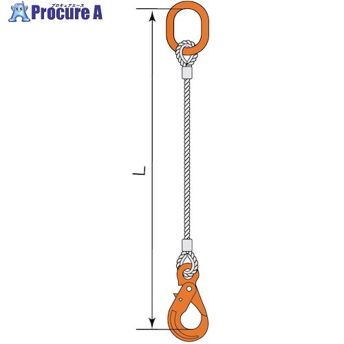 コンドーテック JISロック止ワイヤ φ16×4M LHW・M8W 05221PMPL164 1組 ■▼589-4299 【送料都度見積】(4)