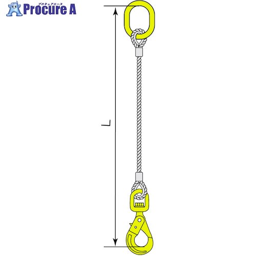 コンドーテック マーテック金物付JISロック止ワイヤ BKL スイベルフック・大型マスターリンク付 φ16×4M MFX-108・BKL-7/8 05221MXKL164 1組 ■▼612-4387【代引決済不可】【送料都度見積】