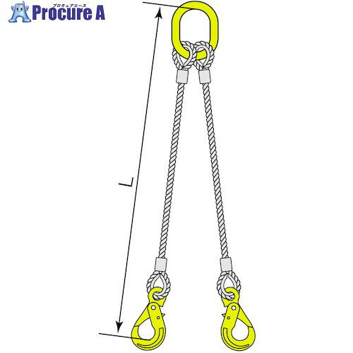 コンドーテック マーテック金物付JISロック止ワイヤ 2点吊 BK ロッキングフック・大型マスターリンク付 φ12×8M MFX-108・BK-6 05222MXBK128 1組 ■▼612-5523 【送料都度見積】