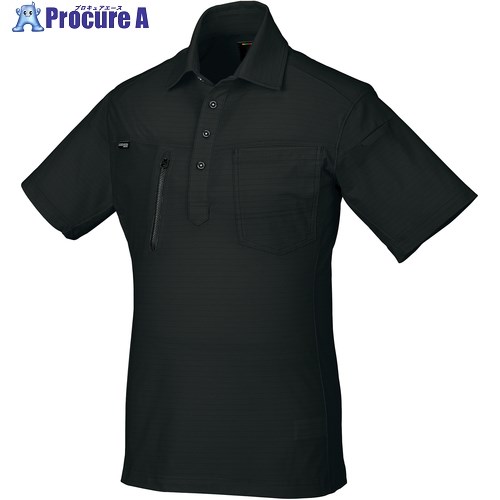 クロダルマ 半袖ポロシャツ ブラック 4L 26686-49-4L 1着 ■▼662-6369 【送料都度見積】