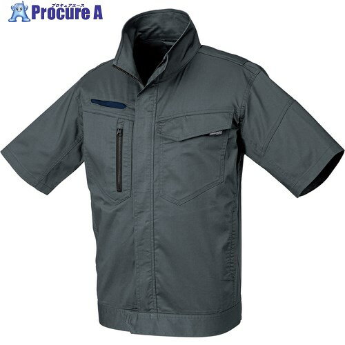 クロダルマ 半袖ジャンパー チャコールグレー LL 266841-48-LL 1着 ■▼663-2578 【送料都度見積】(4)