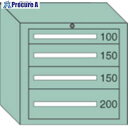 OS 中量キャビネット(6型) 間口693×奥行557×高さ681mm最大積載量600kg 6-604 1台 ■▼136-5788 ※個人宅様送り不可