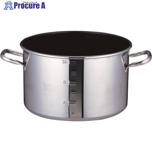 TKG SAパワー・デンジ アルファ 半寸胴鍋 36cm(蓋無)目盛付 AHV9306 1個 ■▼138-0049 【送料都度見積】