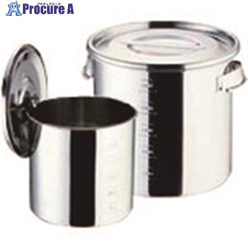 TKG UK18-8目盛付 キッチンポット 16cm AKTA809 1個 ■▼187-0444【代引決済不可】【送料都度見積】