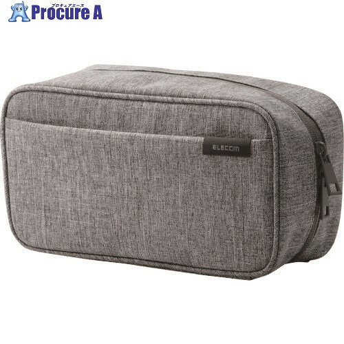 ELECOM ガジェットポーチ オーガナイズポーチ ストレージタイプ グレー BMA-GP14GY 1個 ■▼337-6353【代引決済不可】