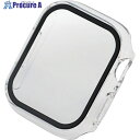 ELECOM AppleWatch series7 41mm用フルカバーケース プレミアムガラス セラミックコート クリア AW-21BFCGCCR 1個 ■▼...