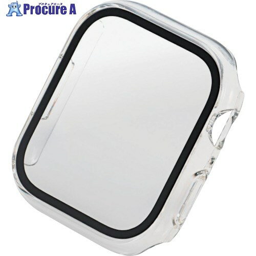 ELECOM AppleWatch series7 45mm用フルカバーケース プレミアムガラス セラミックコート クリア AW-21AFCGCCR 1個 ■▼...