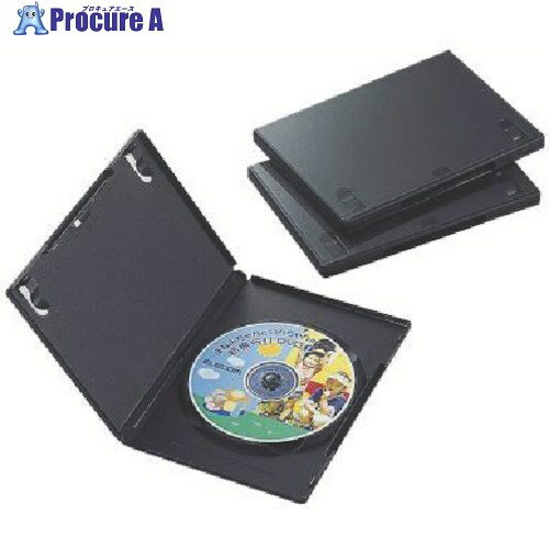 ELECOM DVDトールケース 1枚収納/3枚セット ブラック CCD-DVD01BK 1個 ■▼538-2262【代引決済不可】