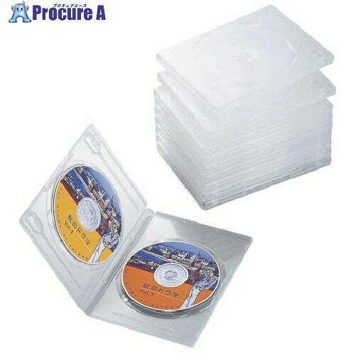 ELECOM DVDトールケース 2枚収納/10枚セット クリア CCD-DVD06CR 1個 ■▼538-2378【代引決済不可】