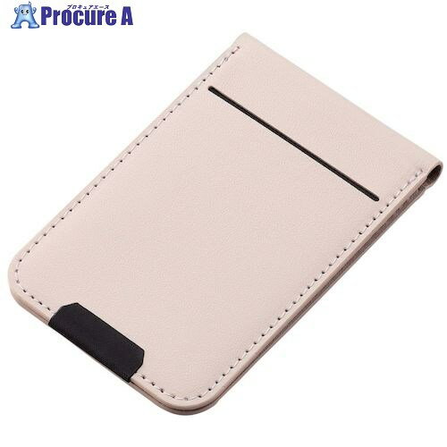 ELECOM 背面フリーアングルスタンド マグネット取付 MagSafe対応iPhone用 ピンクベージュ AMS-BPDSFGYL 1個 ■▼544-8246