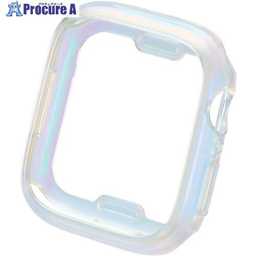 ELECOM Apple Watch Series 9/8/7 41mm用ソフトバンパー &me オーロラクリア AW-23BBPUACR 1個 ■▼630-3...