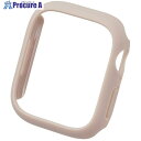 ELECOM Apple Watch 9/8/7 41mm用ハードバンパー &me ラバーコート グレージュ AW-23BBPPRGB 1個 ■▼630-311...