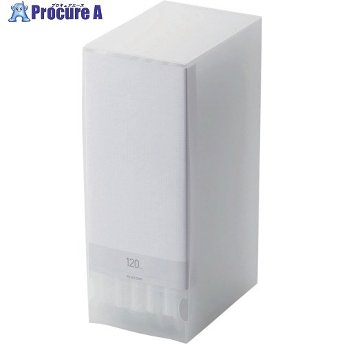 ELECOM CD・DVD・Blu-ray対応ディスクファイル 120枚収納 クリア CCD-FB120CR 1個 ■▼828-2754