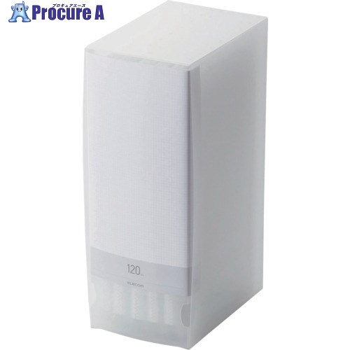 ELECOM CD・DVD対応ディスクファイル 120枚収納 クリア CCD-FS120CR 1個 ■▼828-2768