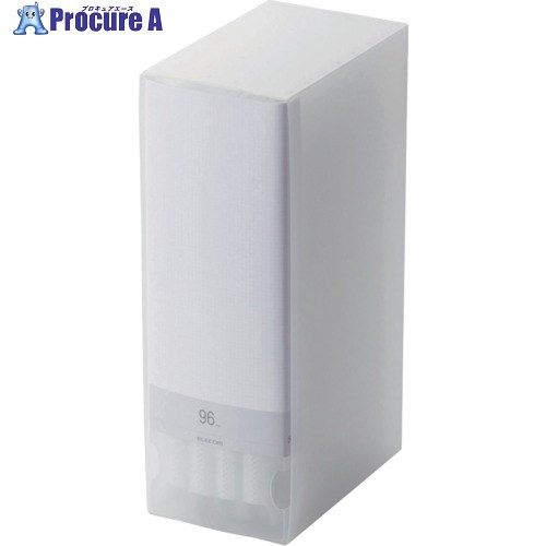 ELECOM CD・DVD対応ディスクファイル 96枚収納 クリア CCD-FS96CR 1個 ■▼828-2778