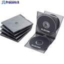 ELECOM CD・DVD・Blu-rayプラケース 4枚収納 ブラック (5枚入) CCD-JSCNQ5CBK 1パック ■▼828-2811