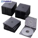 ELECOM CD・DVD・Blu-rayスリムプラケース 2枚収納ブラック50枚入 CCD-JSCSW50CBK 1パック ■▼828-2834(2)