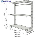 NF スチール製軽中量ボルトレス棚 キャンチラック単式増結1連 間口1254×奥行570×高さ1800mm 階段3段 CR64S-S3B 1台 ■▼135-2371【代引決済不可】【送料都度見積】(3)