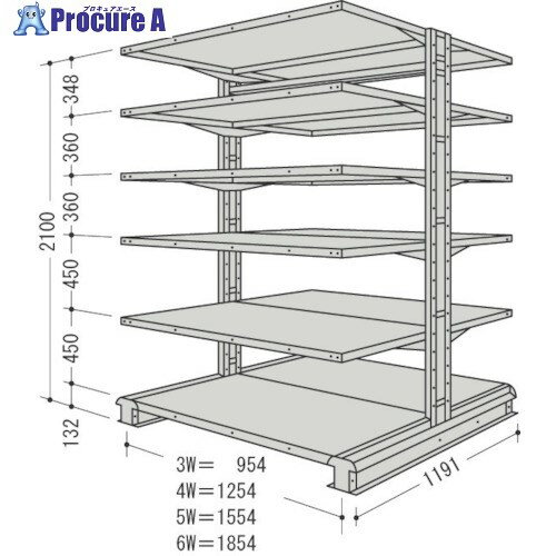 NF キャンチラック複式1連W1854D1191H2100F6 CR76L-W6 1台 ■▼135-5479【代引決済不可】【送料都度見積】