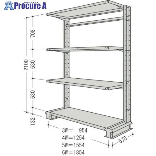 NF スチール製軽中量ボルトレス棚 キャンチラック単式増結1連 間口1854×奥行570×高さ2100mm 階段数4 CR76S-S4B 1台 ■▼136-0247 【送料都度見積】 NF スチール製軽中量ボルトレス棚 キャンチラック単式増結1連 間口1854×奥行570×高さ2100mm 階段数4 CR76S-S4B 1台 ■▼136-0247 【送料都度見積】