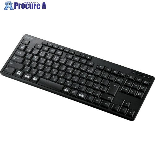 ELECOM コンパクトキーボード 無線(2.4GHz) 静音設計 抗菌 ブラック TK-FDM115SKTBK 1台 ■▼368-3924