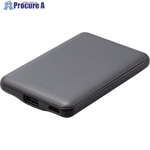ELECOM モバイルバッテリー 12W対応 USB-A出力×1 Type-C入力 5000mAh ダークグレー DE-C37-5000DGY 1個 ■▼424-8217【代引決済不可】 ELECOM モバイルバッテリー 12W対応 USB-A出力×1 Type-C入力 5000mAh ダークグレー DE-C37-5000DGY 1個 ■▼424-8217【代引決済不可】