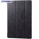 ELECOM dtab d-51C用フラップケース 背面クリア ソフトレザー 2アングル ブラック TB-S221WVBK 1個 ■▼503-1876