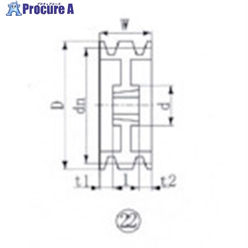 EVN ブッシングプーリー SPB 280mm 溝数8 SPB280-8 1個 ■▼514-4761【代引決済不可】【送料都度見積】