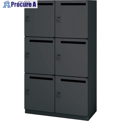 IRIS 扉大スリット穴付き(6人用) ブラック SSN45PB-6LAB-NBK 1台 ■▼539-5985【代引決済不可】【送料都度見積】