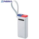 ELECOM リン酸鉄モバイルバッテリー 30000mAh IP44 USB-A×1 USB-C×1 ライトグレー DE-C41-30000LGY 1個 ■▼5...