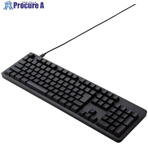 ELECOM メカニカルキーボード 有線 USB Type-C着脱式 フルサイズ 茶軸 ブラック TK-MC50UKTBK 1個 ■▼612-3383